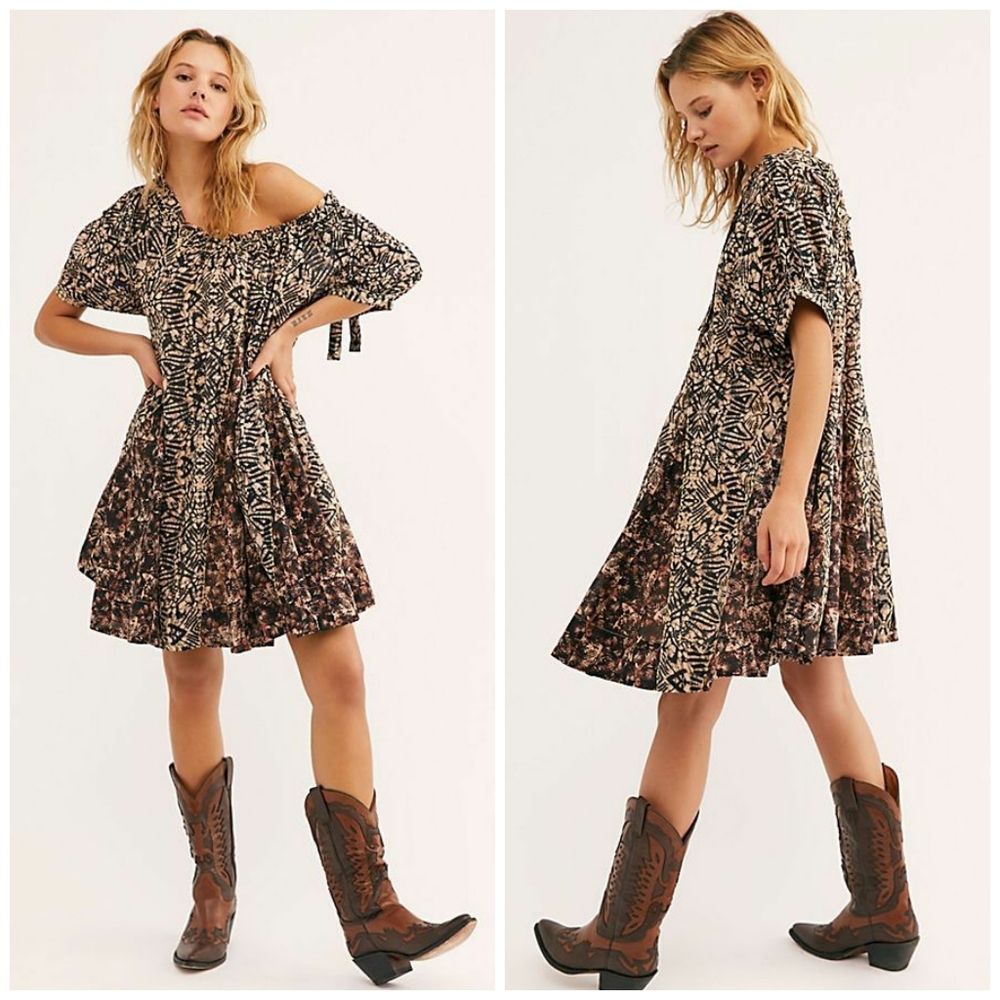 Free People Flowy Boho Jet Set Dress